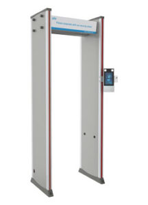 Metal detector & security gate with no-contact temperature measurement