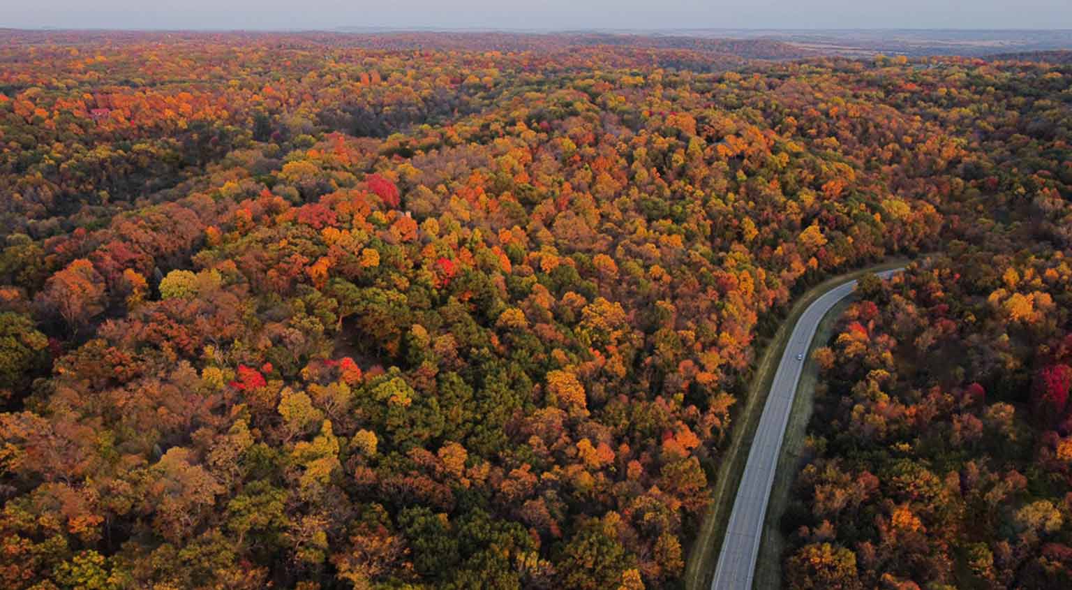 Arial photo of beautiful Southern Illinois